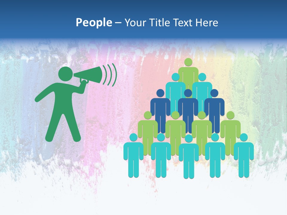 Colorful Pastel Sticks Texture PowerPoint Template