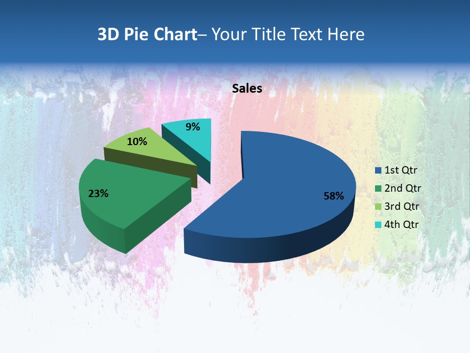 Colorful Pastel Sticks Texture PowerPoint Template