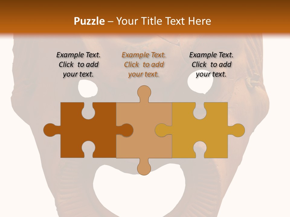 Antique Greek Theatrical Mask Isolated On White PowerPoint Template