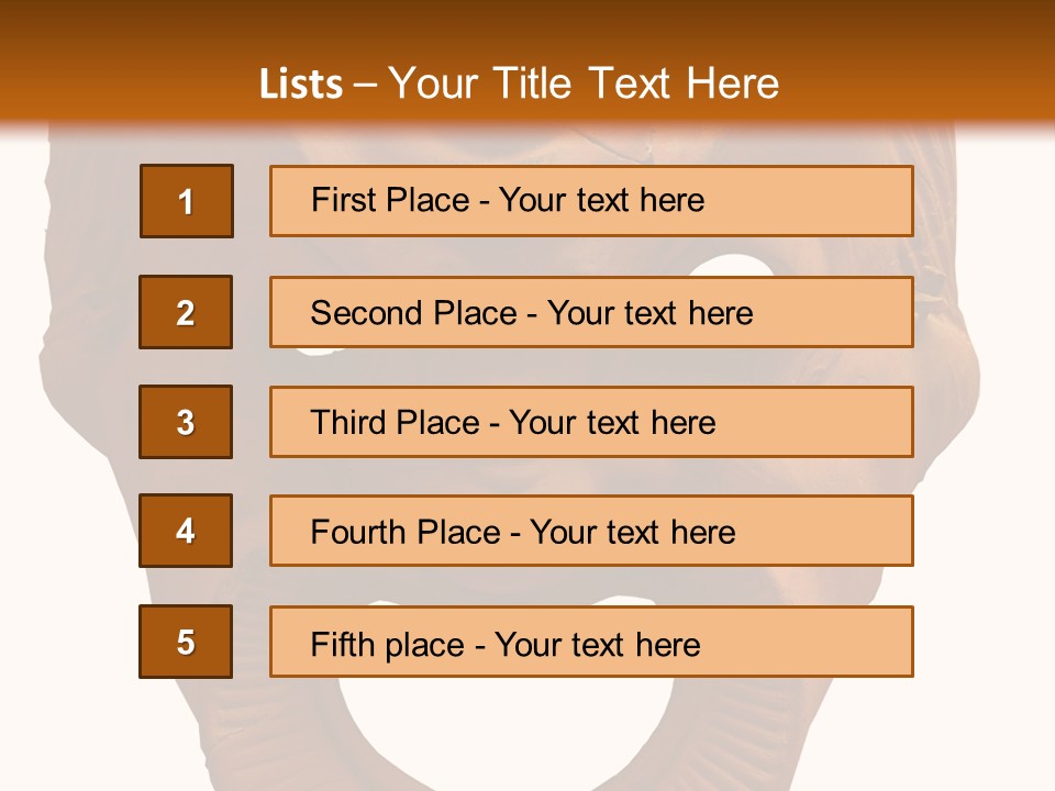 Antique Greek Theatrical Mask Isolated On White PowerPoint Template