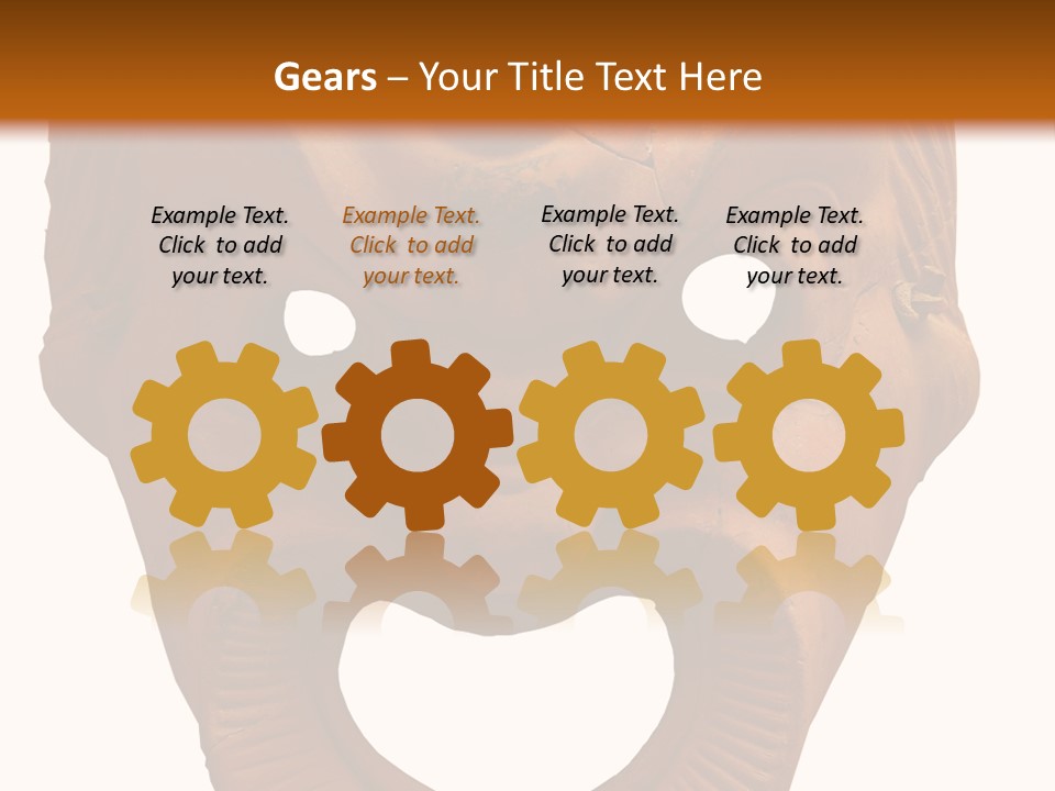 Antique Greek Theatrical Mask Isolated On White PowerPoint Template