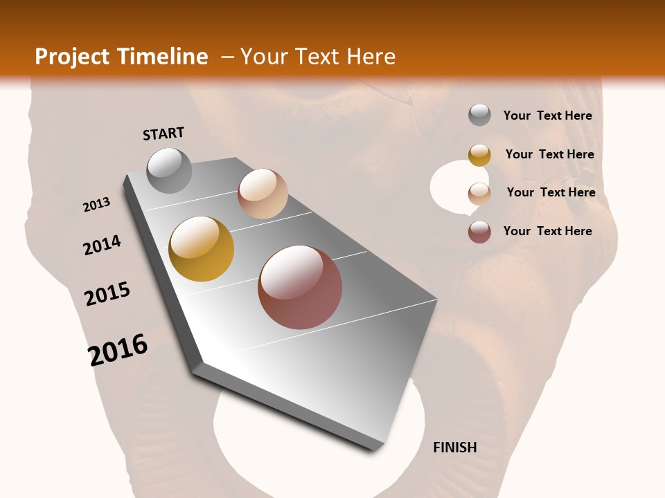 Antique Greek Theatrical Mask Isolated On White PowerPoint Template