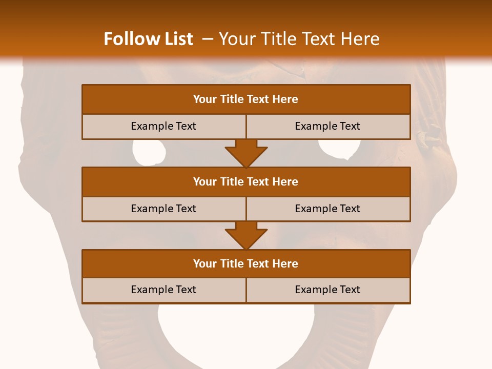 Antique Greek Theatrical Mask Isolated On White PowerPoint Template