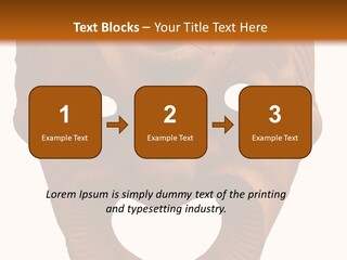 Antique Greek Theatrical Mask Isolated On White PowerPoint Template