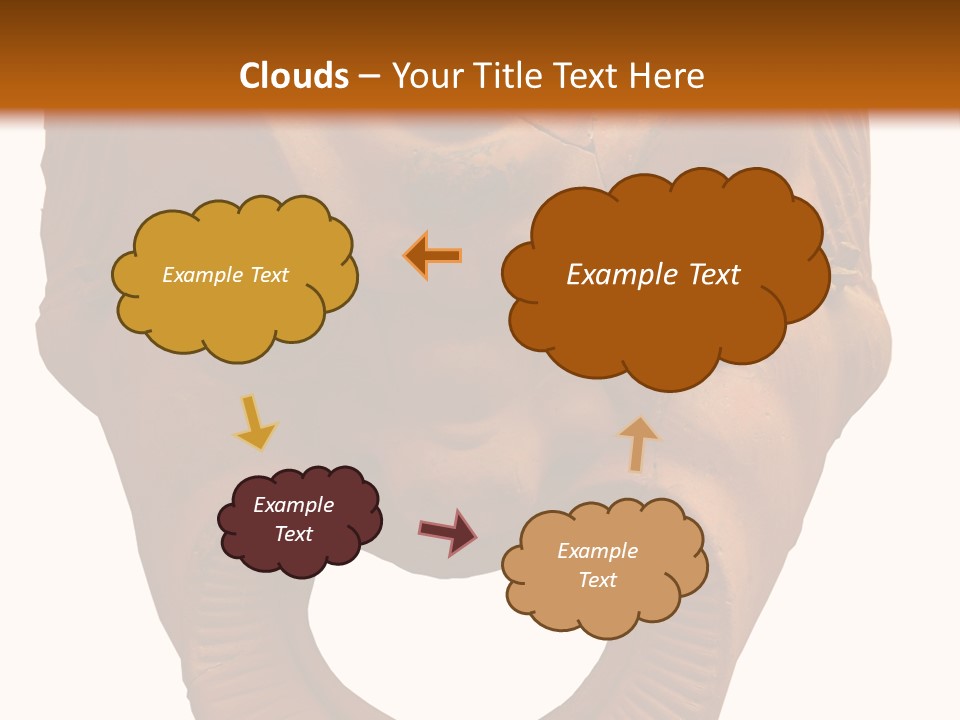 Antique Greek Theatrical Mask Isolated On White PowerPoint Template