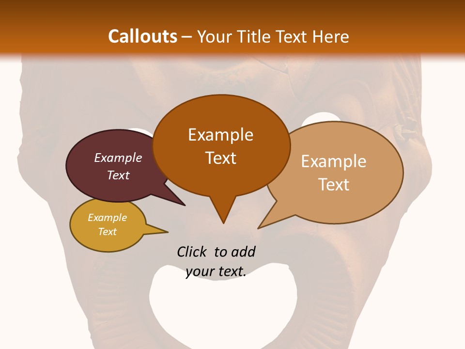 Antique Greek Theatrical Mask Isolated On White PowerPoint Template