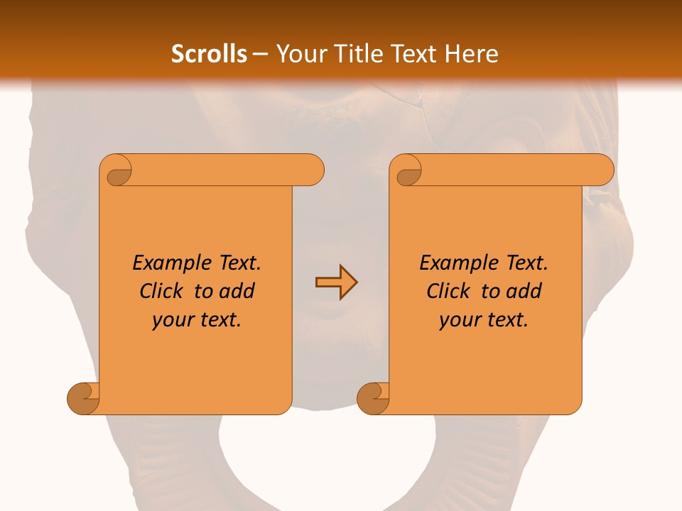 Antique Greek Theatrical Mask Isolated On White PowerPoint Template