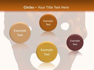 Antique Greek Theatrical Mask Isolated On White PowerPoint Template