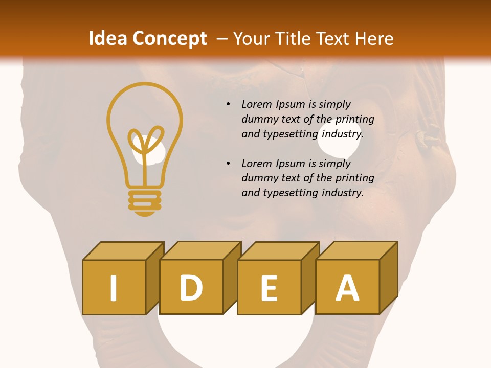 Antique Greek Theatrical Mask Isolated On White PowerPoint Template