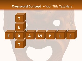 Antique Greek Theatrical Mask Isolated On White PowerPoint Template