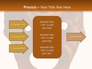 Antique Greek Theatrical Mask Isolated On White PowerPoint Template