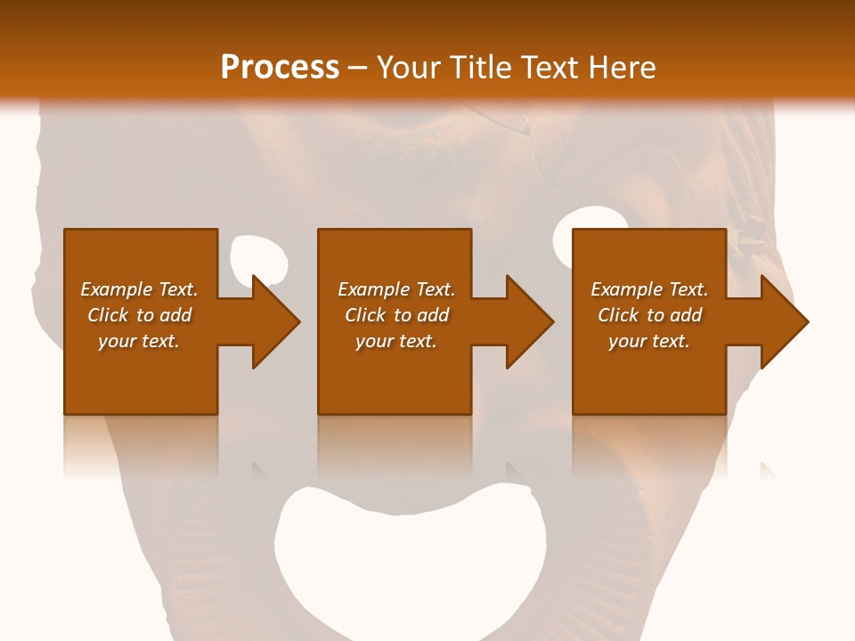 Antique Greek Theatrical Mask Isolated On White PowerPoint Template