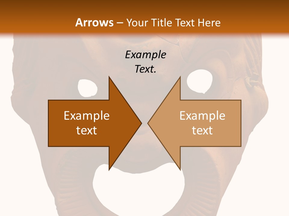 Antique Greek Theatrical Mask Isolated On White PowerPoint Template