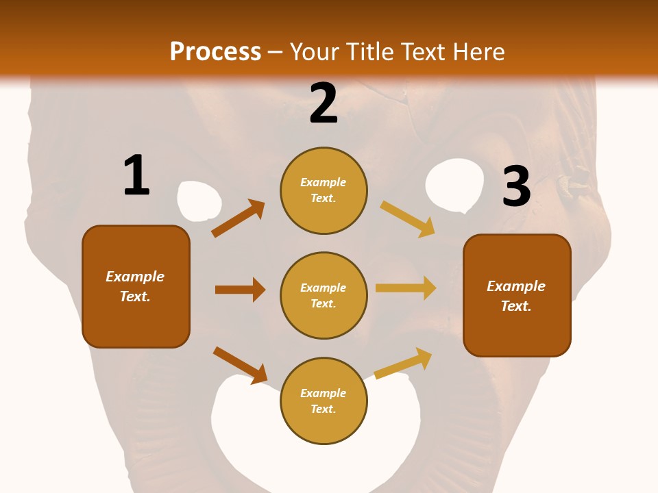 Antique Greek Theatrical Mask Isolated On White PowerPoint Template