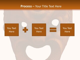 Antique Greek Theatrical Mask Isolated On White PowerPoint Template