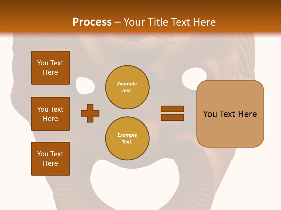 Antique Greek Theatrical Mask Isolated On White PowerPoint Template
