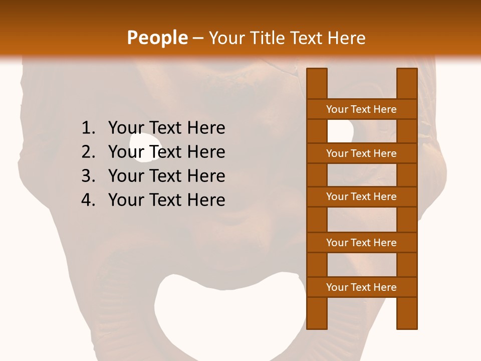 Antique Greek Theatrical Mask Isolated On White PowerPoint Template