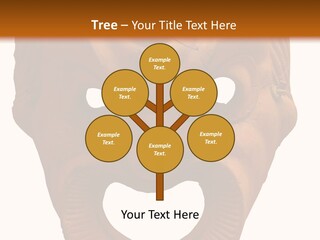 Antique Greek Theatrical Mask Isolated On White PowerPoint Template