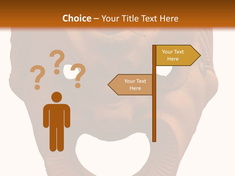 Antique Greek Theatrical Mask Isolated On White PowerPoint Template