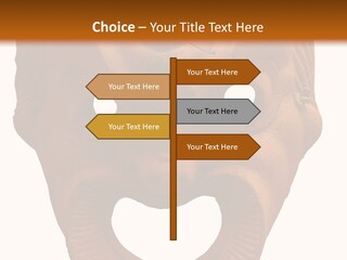 Antique Greek Theatrical Mask Isolated On White PowerPoint Template