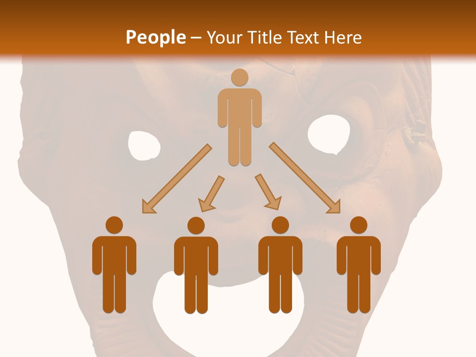 Antique Greek Theatrical Mask Isolated On White PowerPoint Template