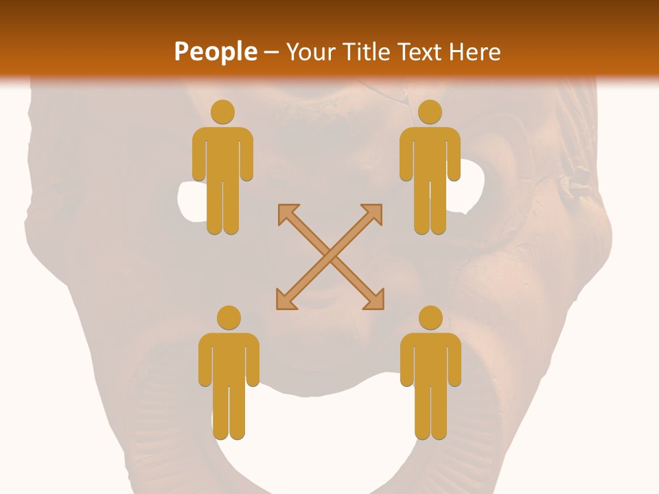 Antique Greek Theatrical Mask Isolated On White PowerPoint Template