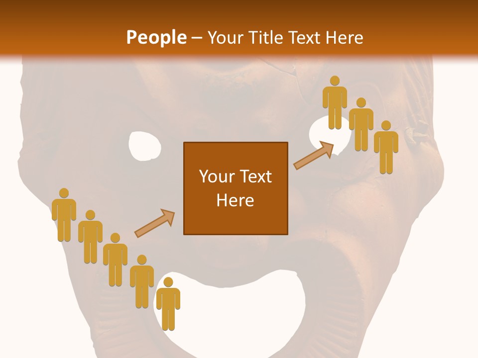 Antique Greek Theatrical Mask Isolated On White PowerPoint Template