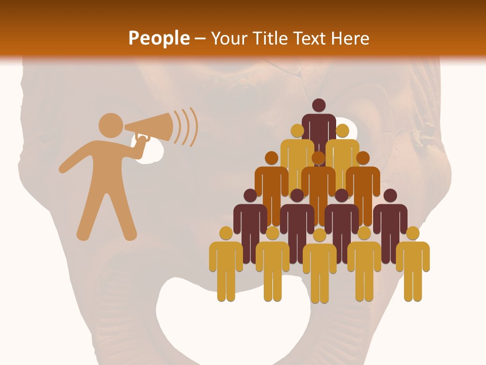 Antique Greek Theatrical Mask Isolated On White PowerPoint Template