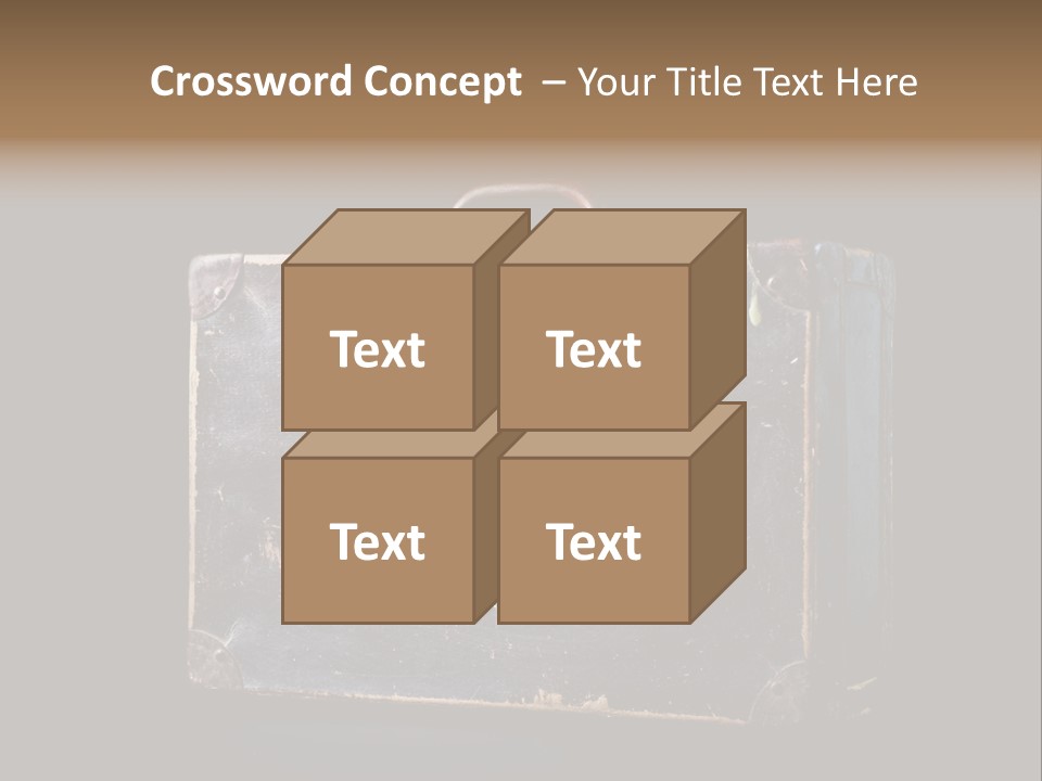 Old Suitcase Isolated On Black Background PowerPoint Template