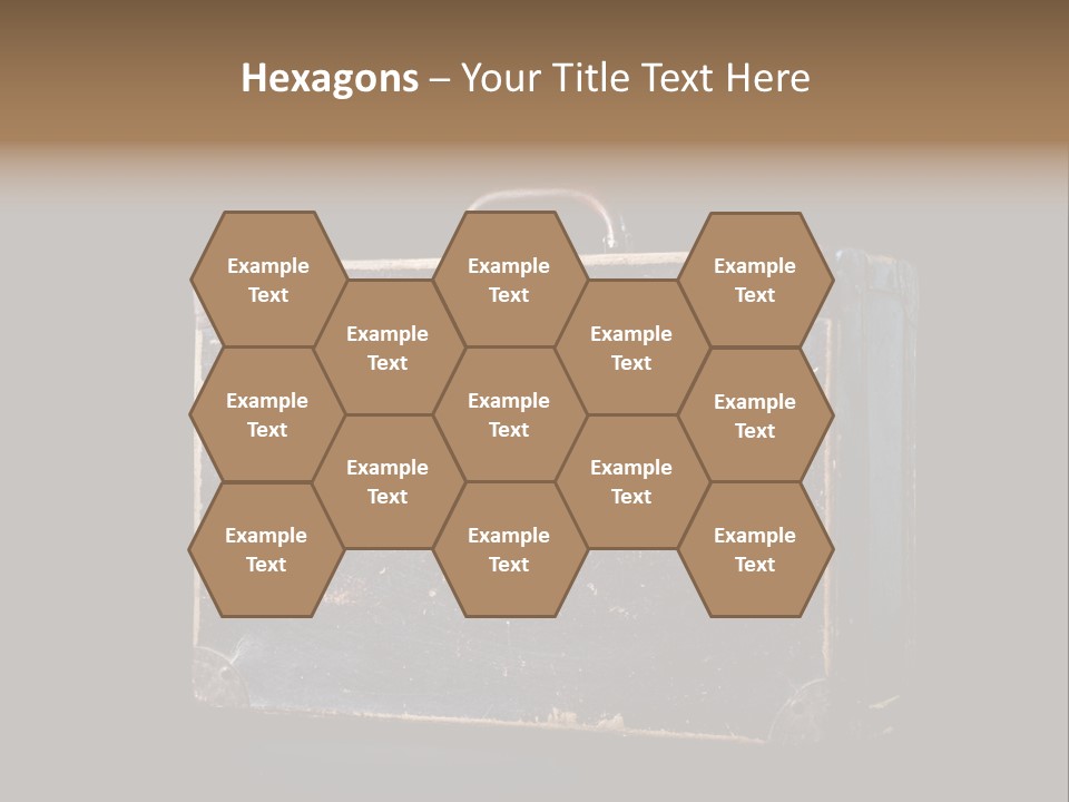 Old Suitcase Isolated On Black Background PowerPoint Template