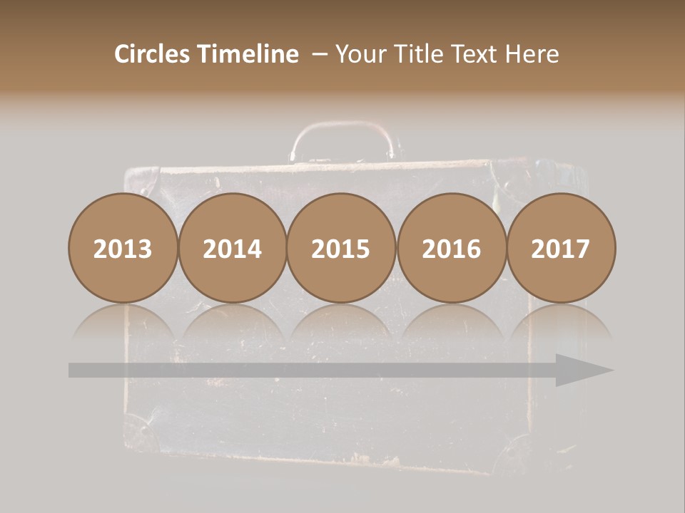 Old Suitcase Isolated On Black Background PowerPoint Template