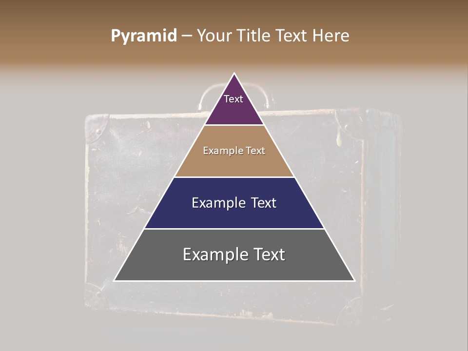 Old Suitcase Isolated On Black Background PowerPoint Template