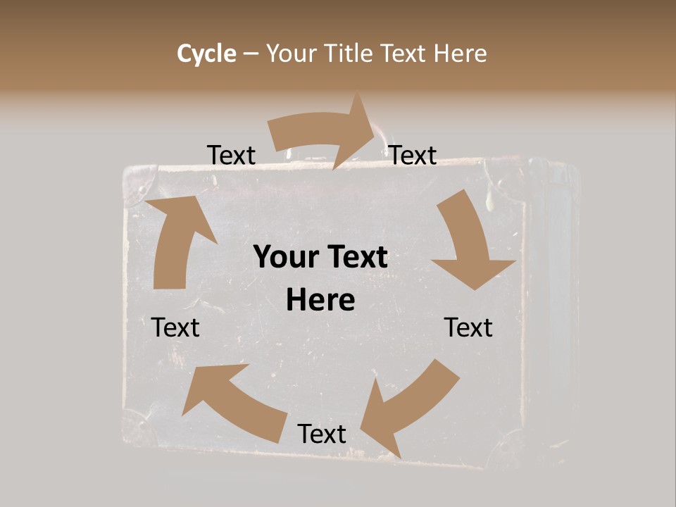 Old Suitcase Isolated On Black Background PowerPoint Template