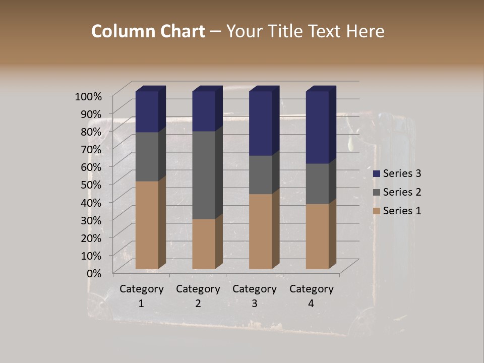 Old Suitcase Isolated On Black Background PowerPoint Template