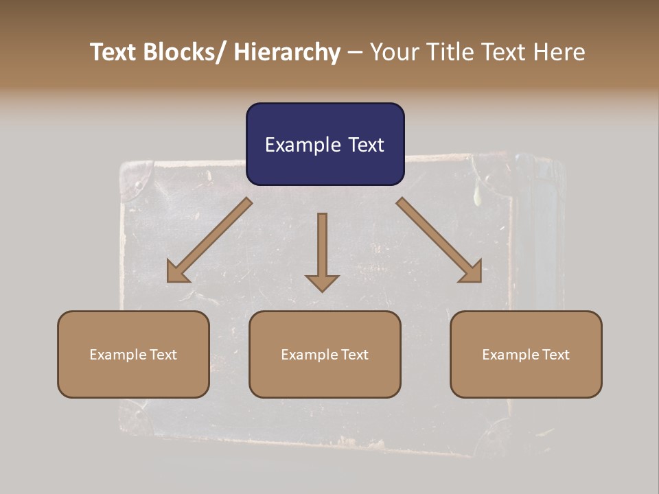 Old Suitcase Isolated On Black Background PowerPoint Template