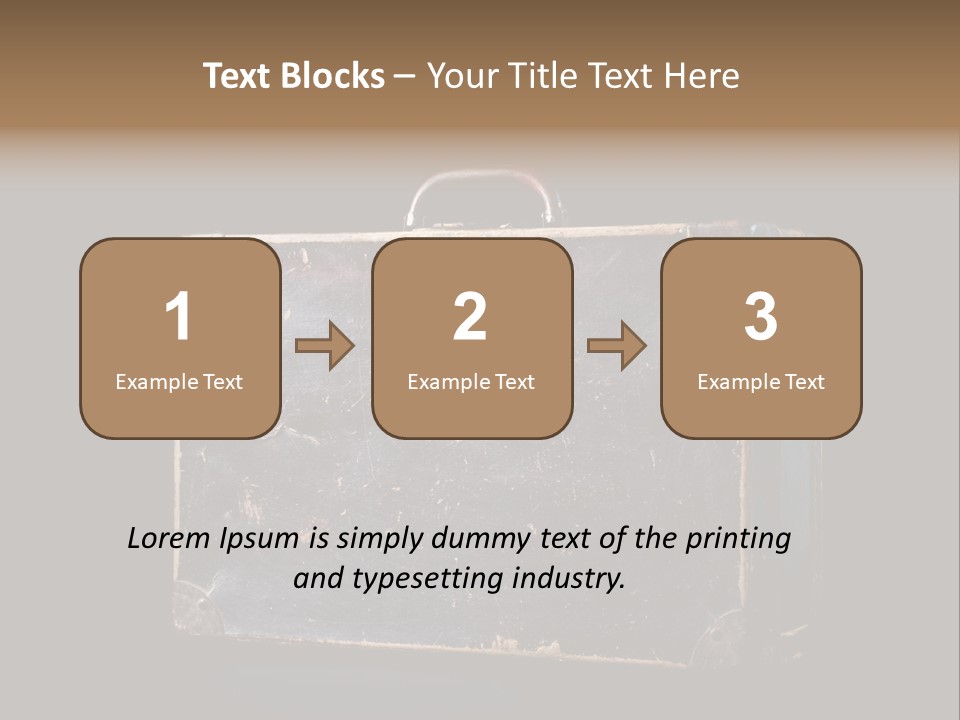 Old Suitcase Isolated On Black Background PowerPoint Template
