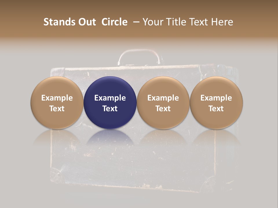 Old Suitcase Isolated On Black Background PowerPoint Template