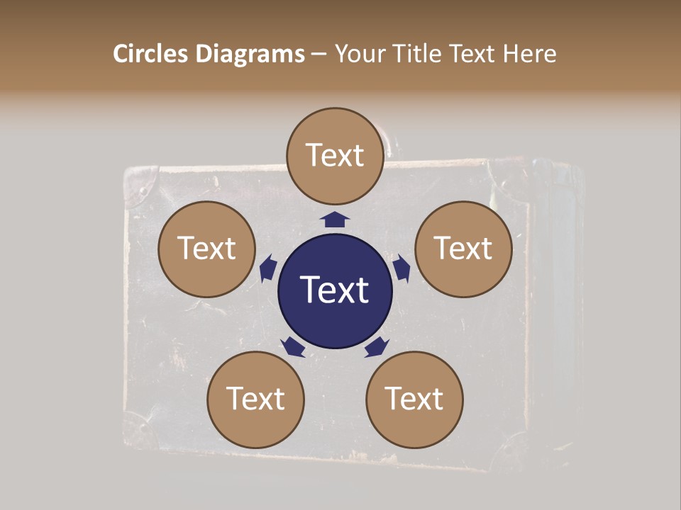 Old Suitcase Isolated On Black Background PowerPoint Template