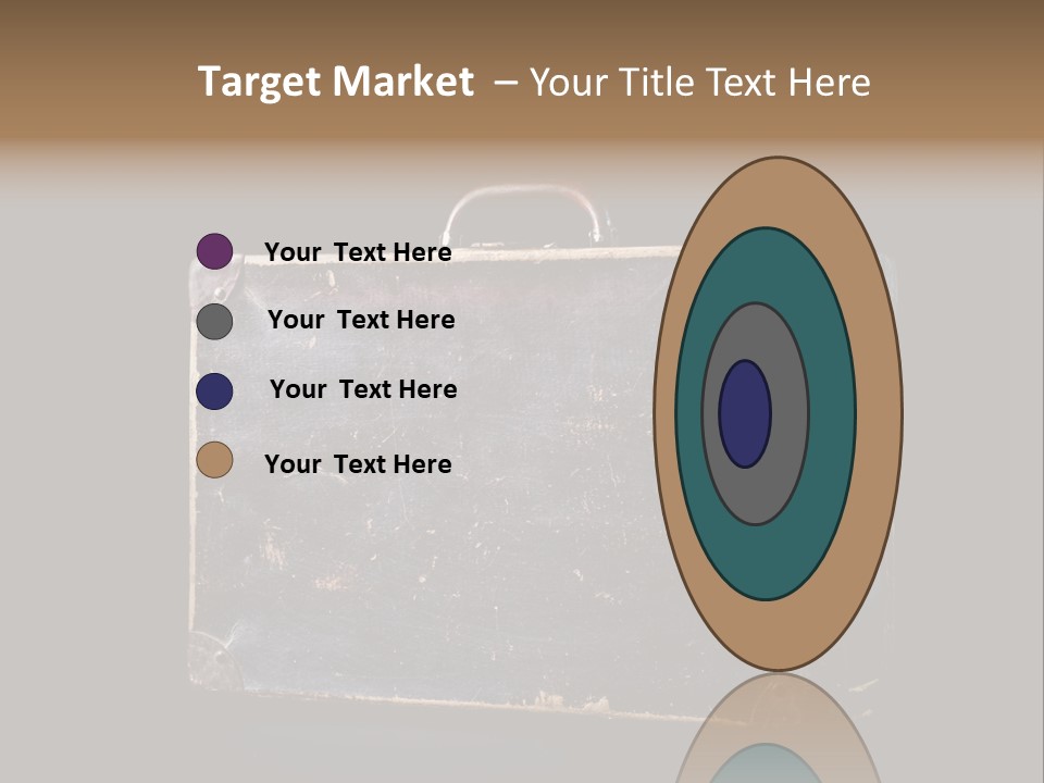 Old Suitcase Isolated On Black Background PowerPoint Template