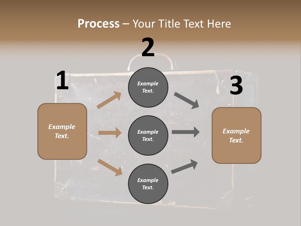 Old Suitcase Isolated On Black Background PowerPoint Template
