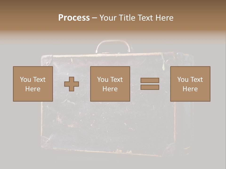 Old Suitcase Isolated On Black Background PowerPoint Template