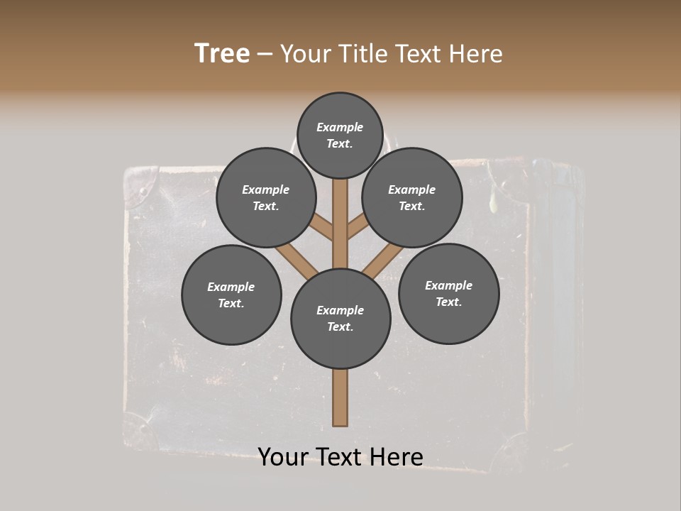 Old Suitcase Isolated On Black Background PowerPoint Template