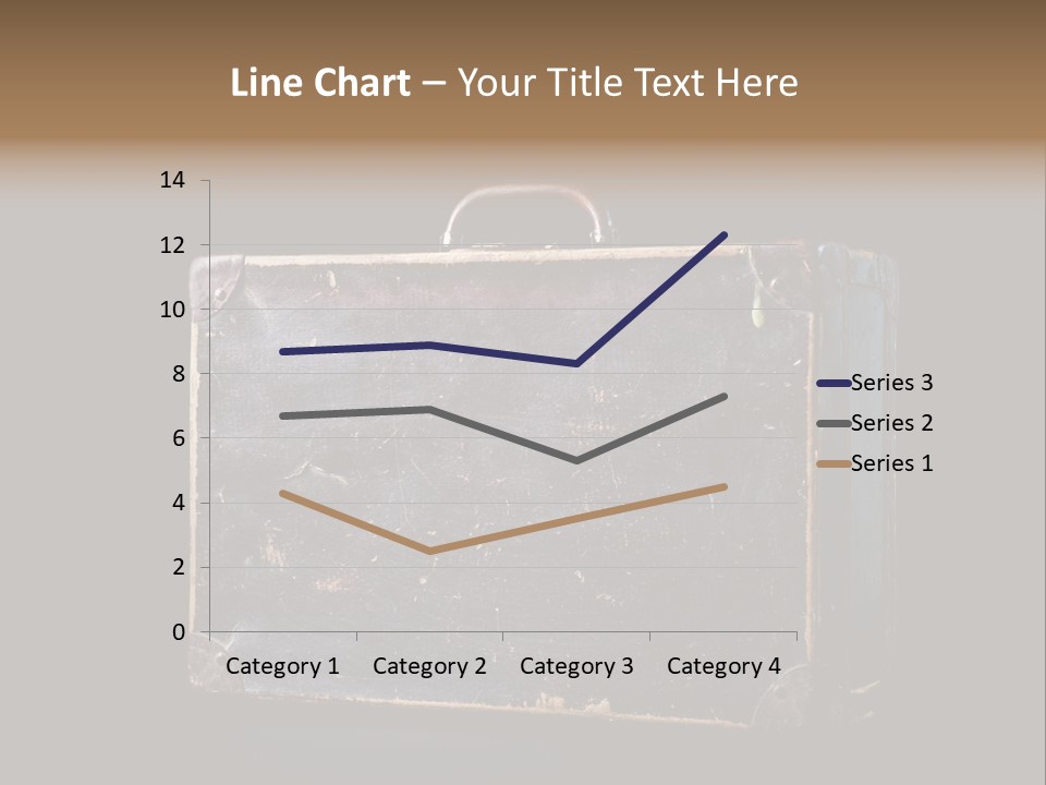 Old Suitcase Isolated On Black Background PowerPoint Template