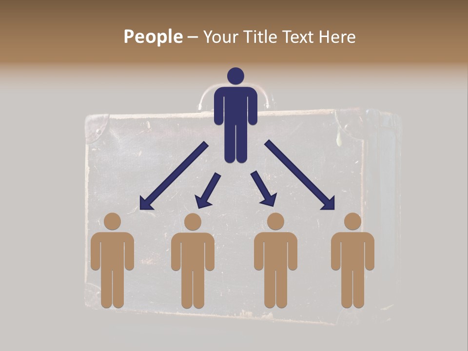 Old Suitcase Isolated On Black Background PowerPoint Template