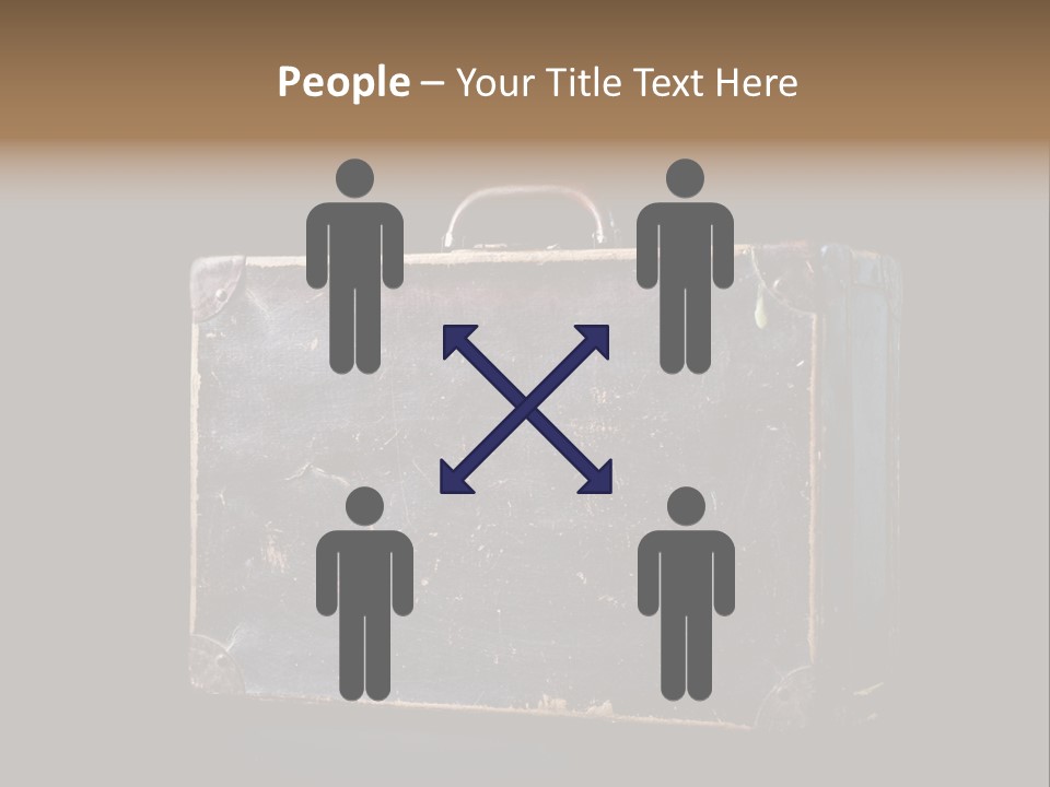 Old Suitcase Isolated On Black Background PowerPoint Template