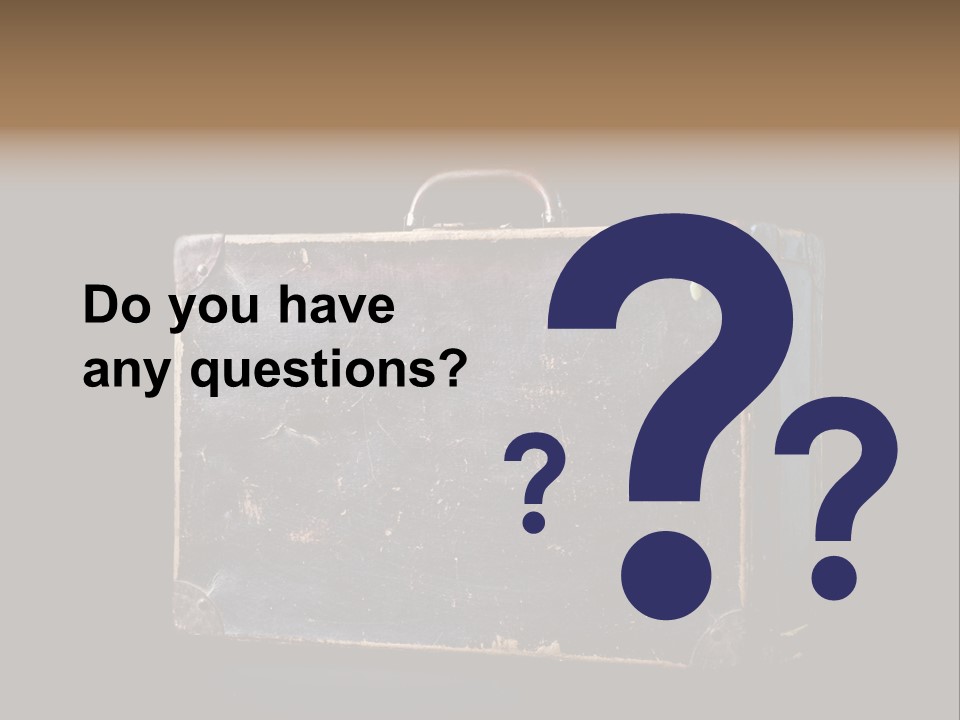 Old Suitcase Isolated On Black Background PowerPoint Template