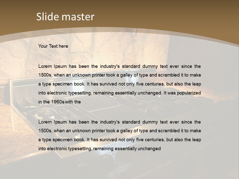 Image Of A Million Dollar Modern Middle Tennessee Home. Gas Stainless Steel Oven And Stove. PowerPoint Template