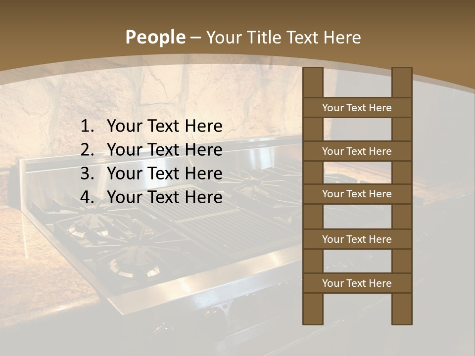 Image Of A Million Dollar Modern Middle Tennessee Home. Gas Stainless Steel Oven And Stove. PowerPoint Template