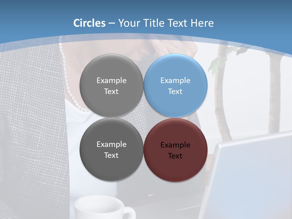 Mature Business Woman At Her Desk, Eyes Closed, Worried About Bills And Financial Problems PowerPoint Template