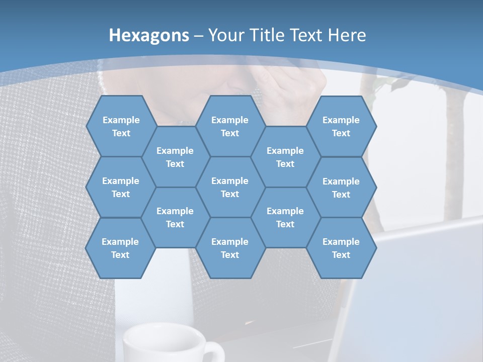 Mature Business Woman At Her Desk, Eyes Closed, Worried About Bills And Financial Problems PowerPoint Template